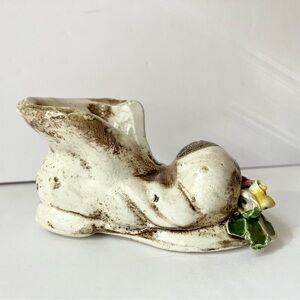 Vintage Nuova Capodimonte Porcelain Shoe Boot